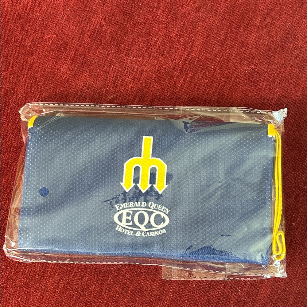 Seattle Mariners Blue and Yellow Emerald Queen Hotel & Casinos Wristlet/wallet